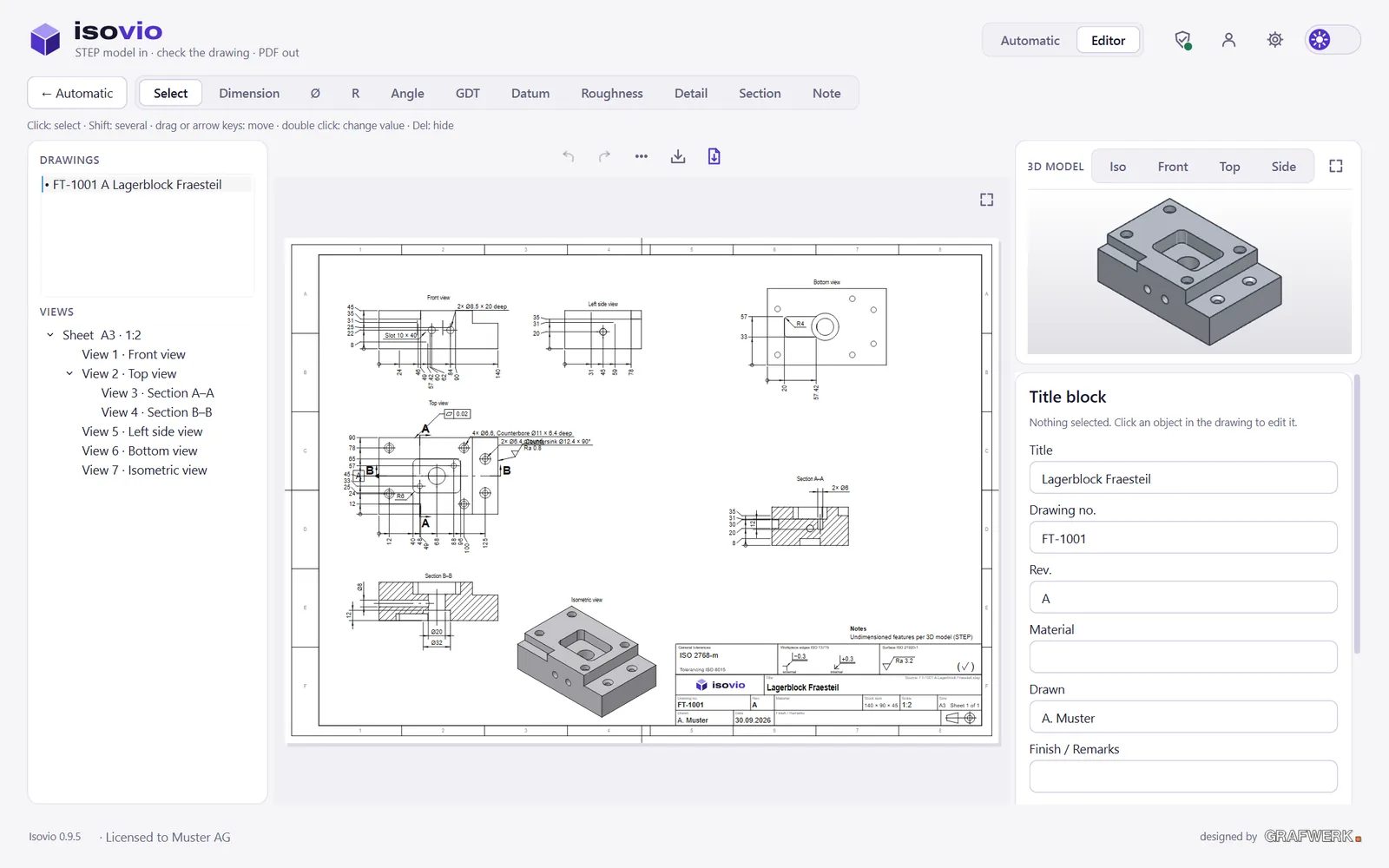 An editor that knows the standard